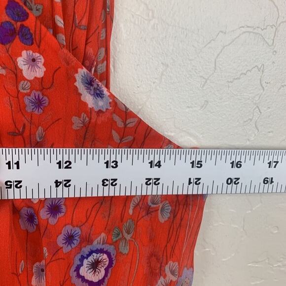 Alexis Jumpsuit Size Small Orange Floral Janina Drawstring Waist Halter - Picture 5 of 8
